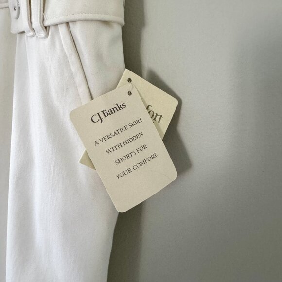 C.J. Banks White‎ Stretch Scooter Skirt (16W) - Picture 10 of 10